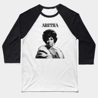 Aretha Franklin - Retro Soul Fan Design Baseball T-Shirt